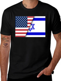 USA & Israel Flag T-Shirt