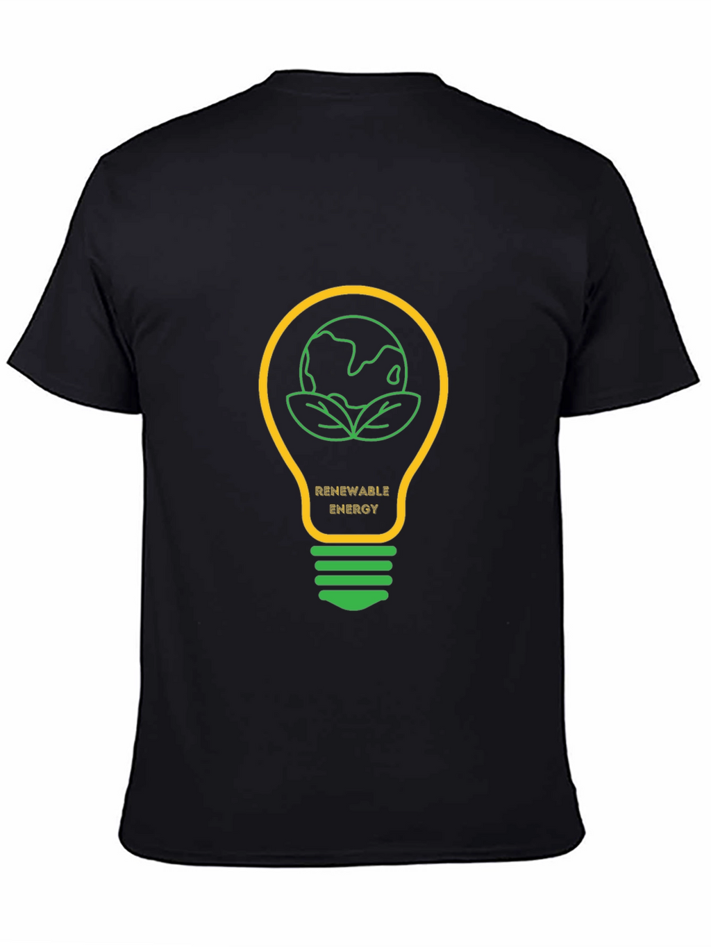 Renewable Energy Graphic Tee - Black Cotton T-Shirt