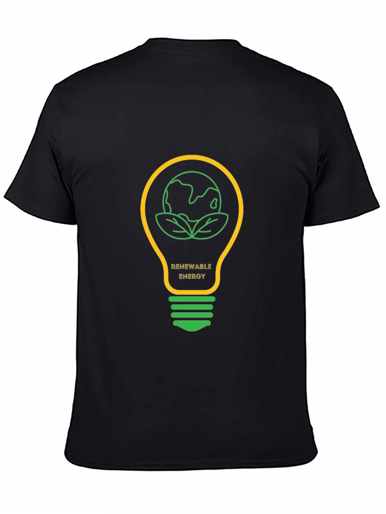 Renewable Energy Graphic Tee - Black Cotton T-Shirt