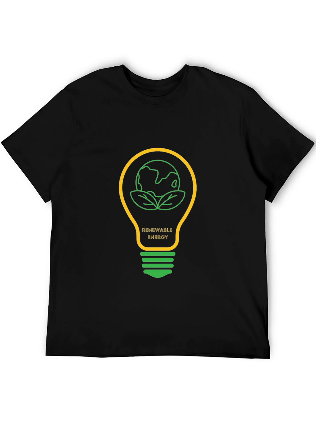 Renewable Energy Graphic Tee - Black Cotton T-Shirt
