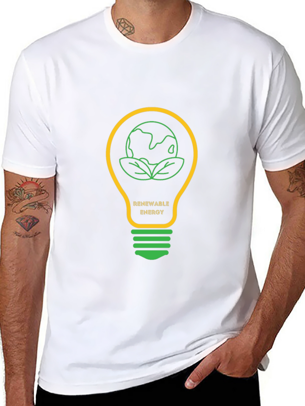 Renewable Energy Graphic Tee - Black Cotton T-Shirt