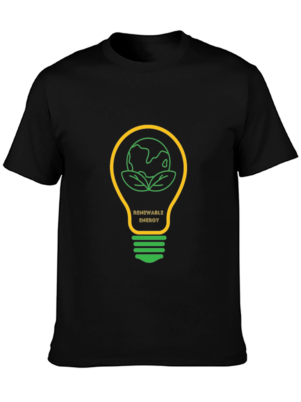 Renewable Energy Graphic Tee - Black Cotton T-Shirt
