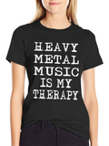 Heavy Metal Music Therapy T-Shirt - Black