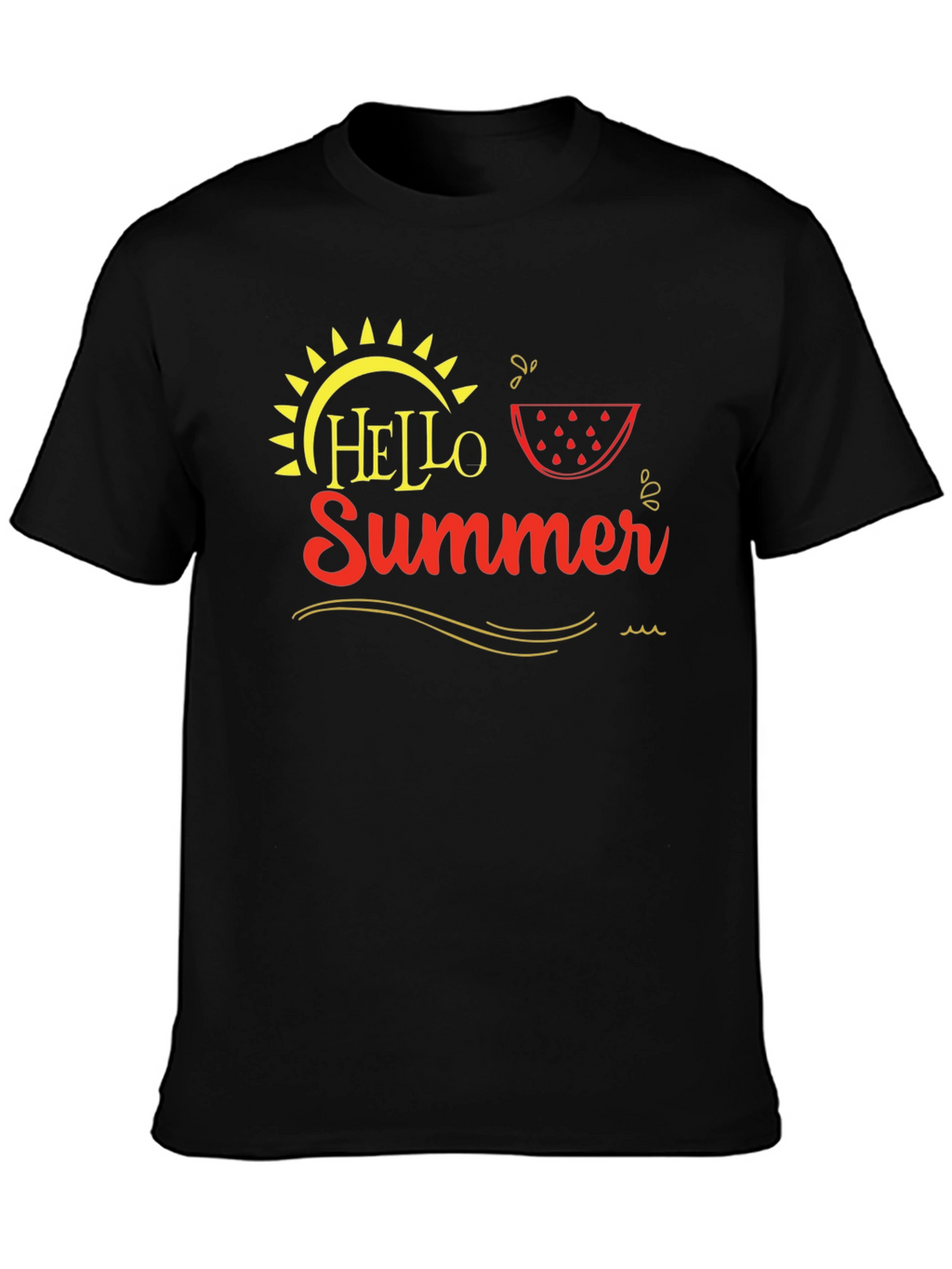 Hello Summer Graphic Tee - Black