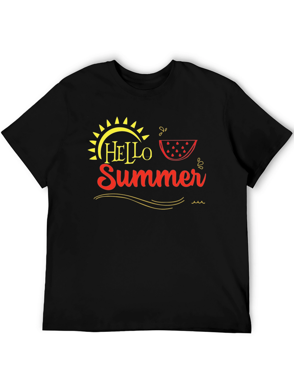 Hello Summer Graphic Tee - Black