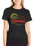 Hello Summer Graphic Tee - Black