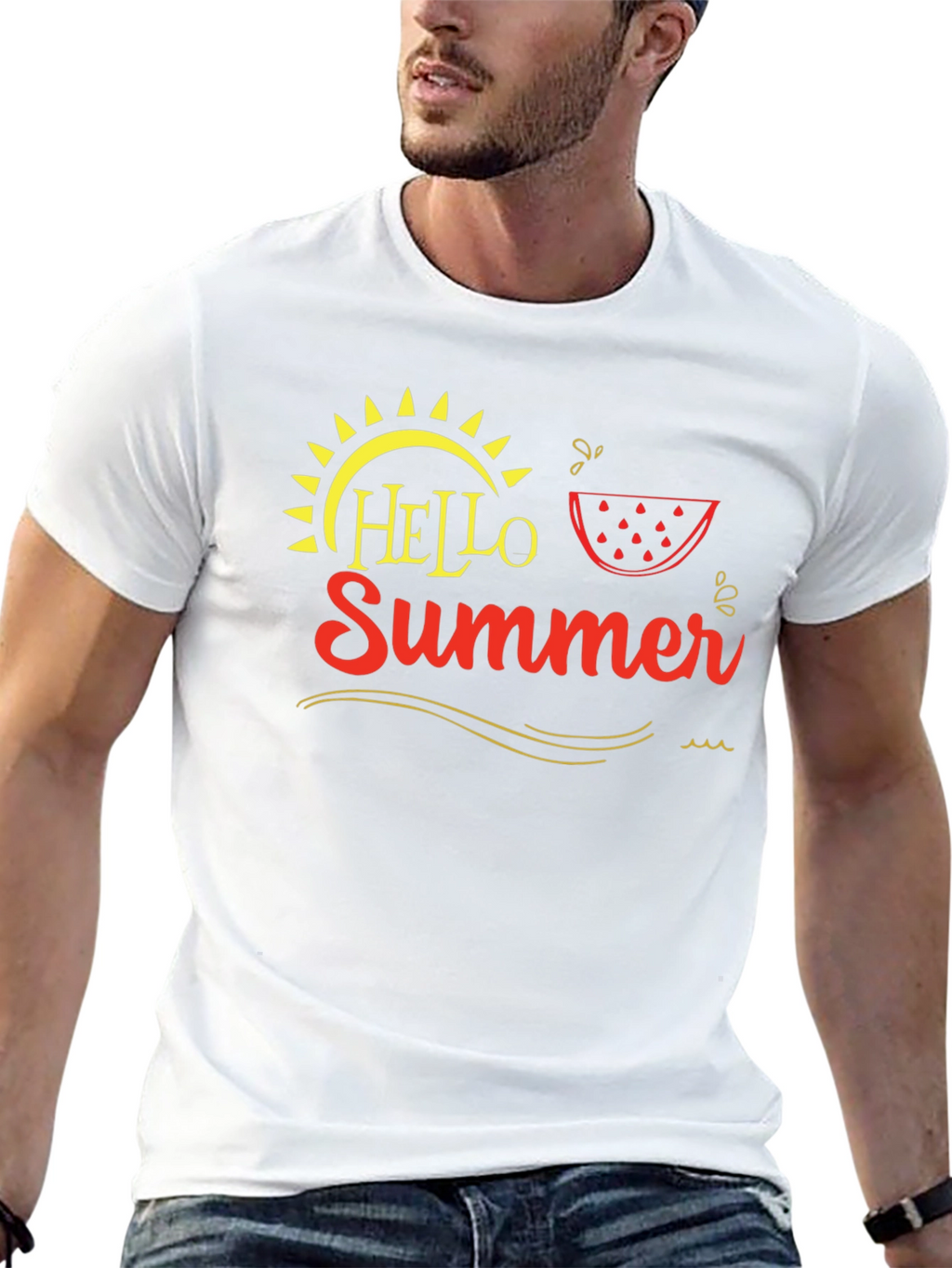 Hello Summer Graphic Tee - Black