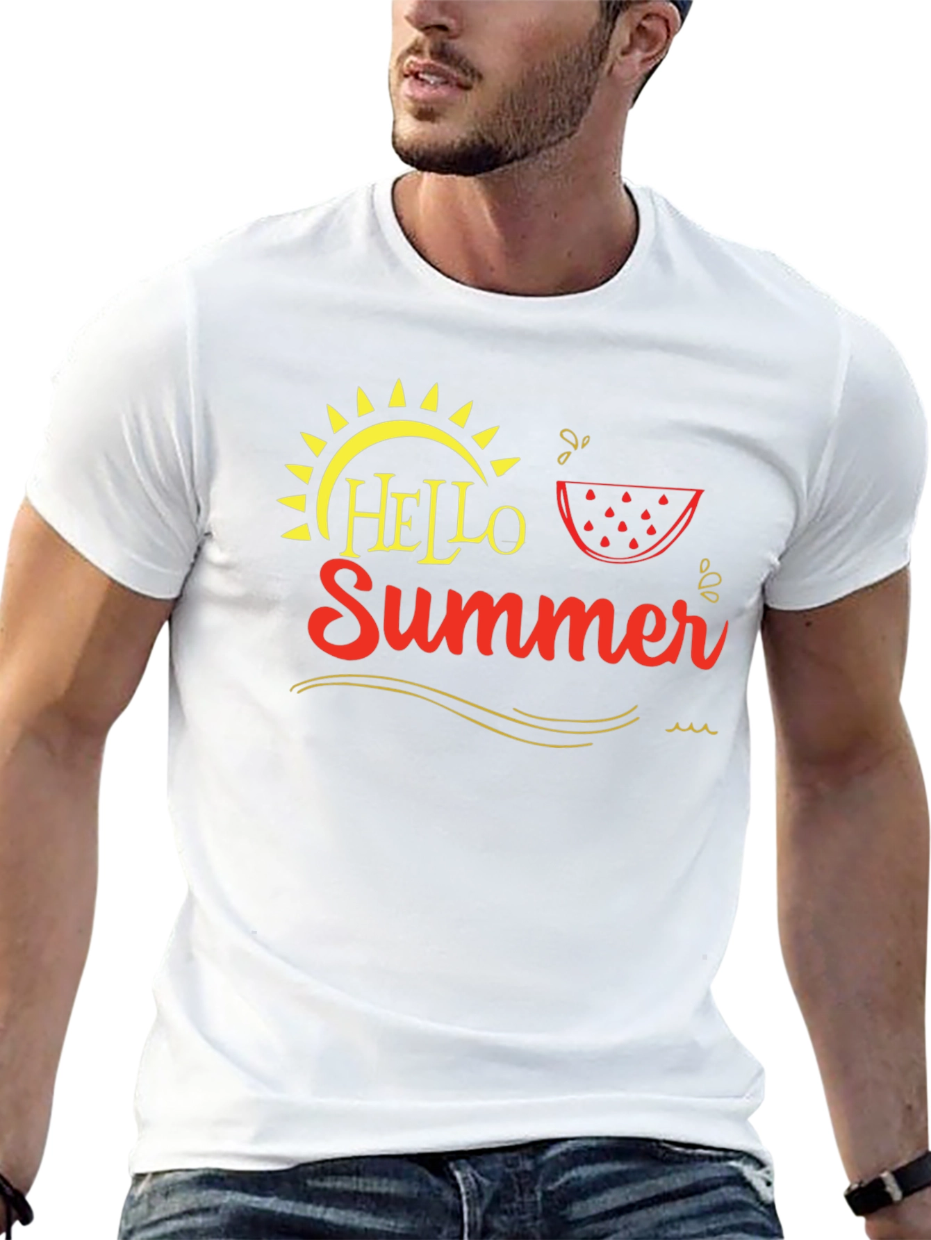 Hello Summer Graphic Tee - Black