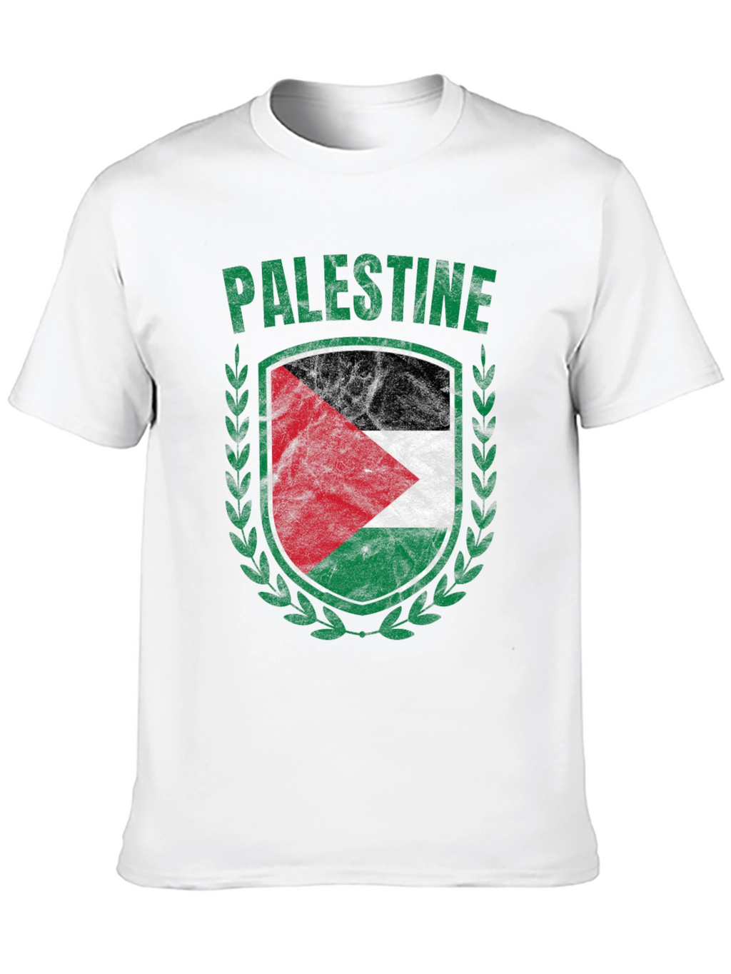 Palestine Flag T-Shirt - Patriotic Shield Design