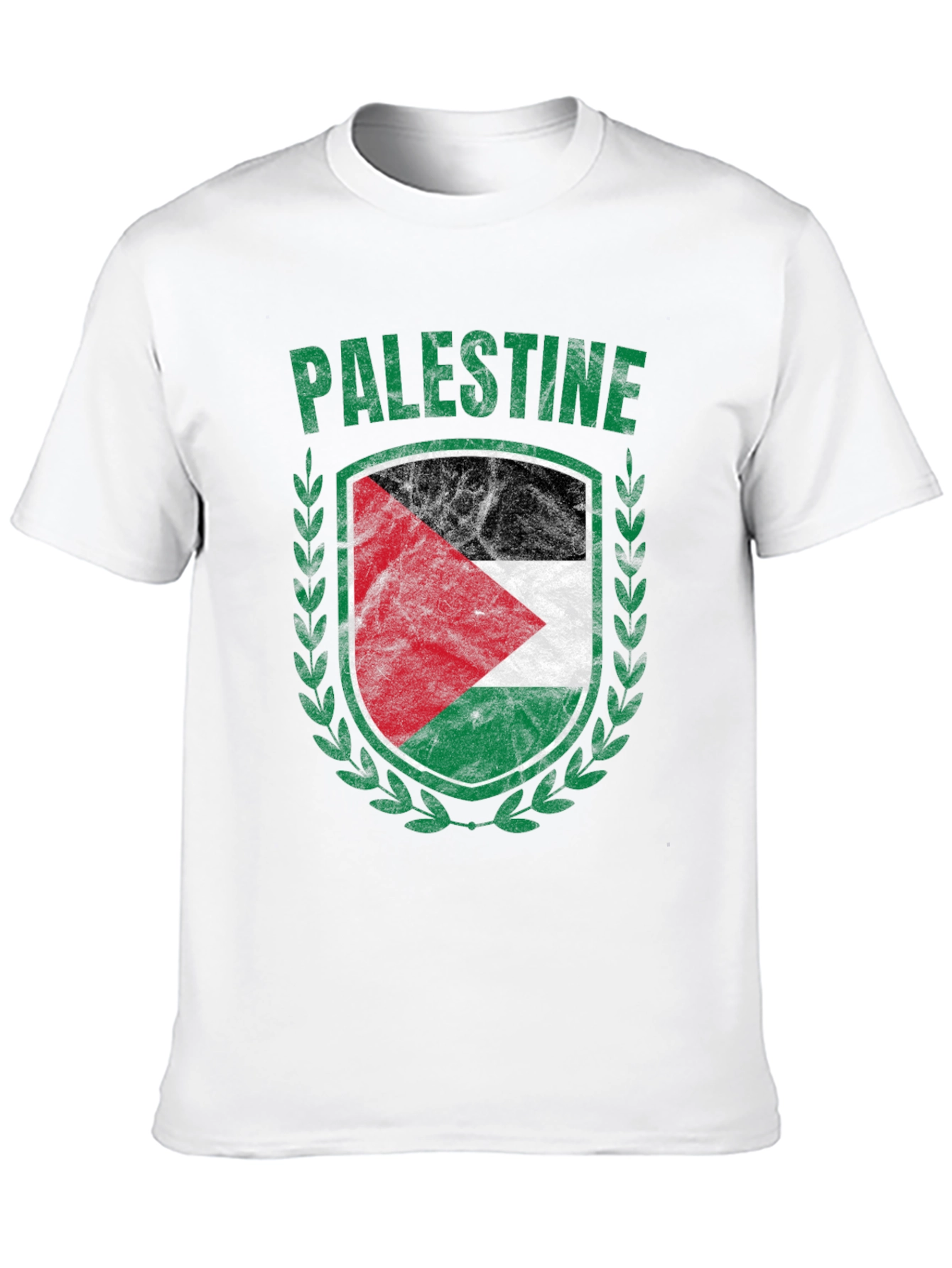 Palestine Flag T-Shirt - Patriotic Shield Design