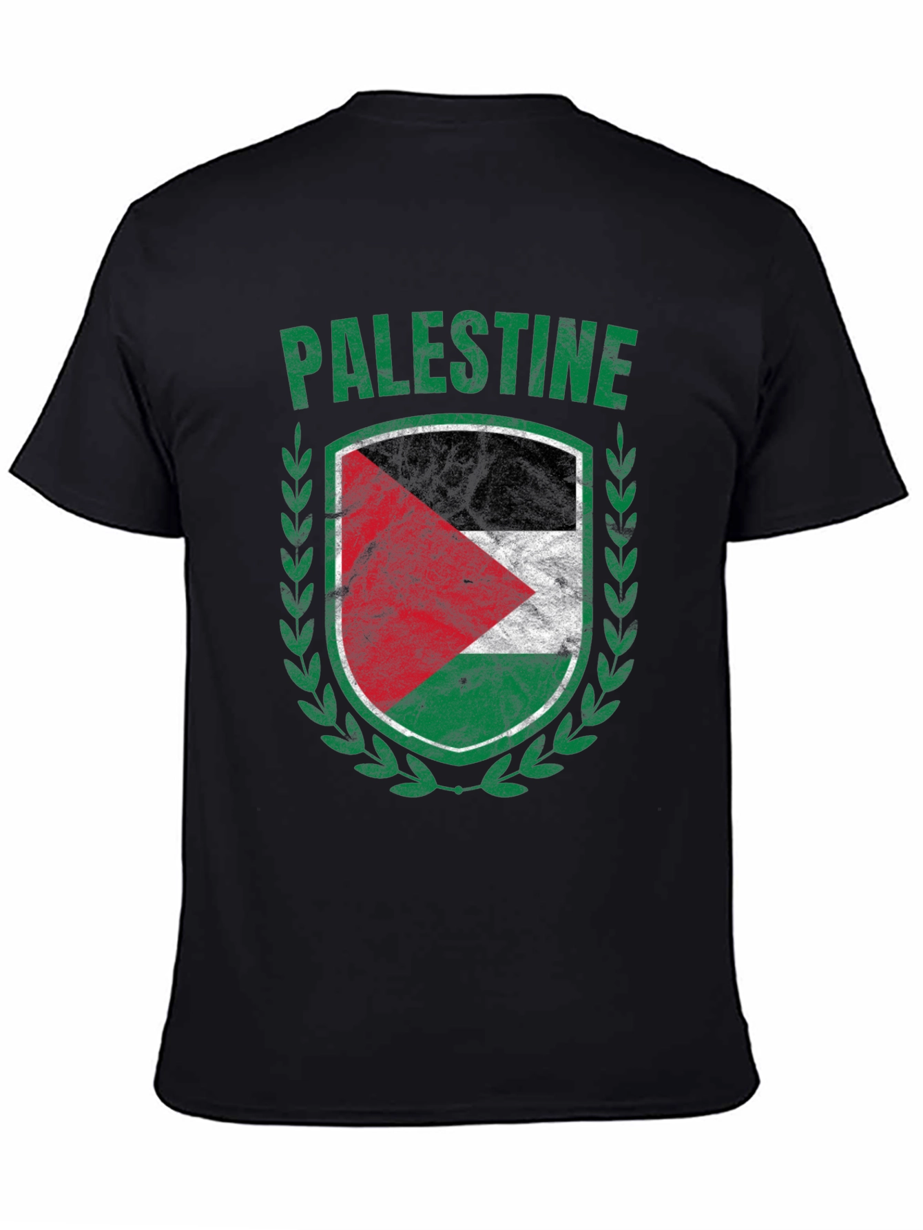 Palestine Flag T-Shirt - Patriotic Shield Design