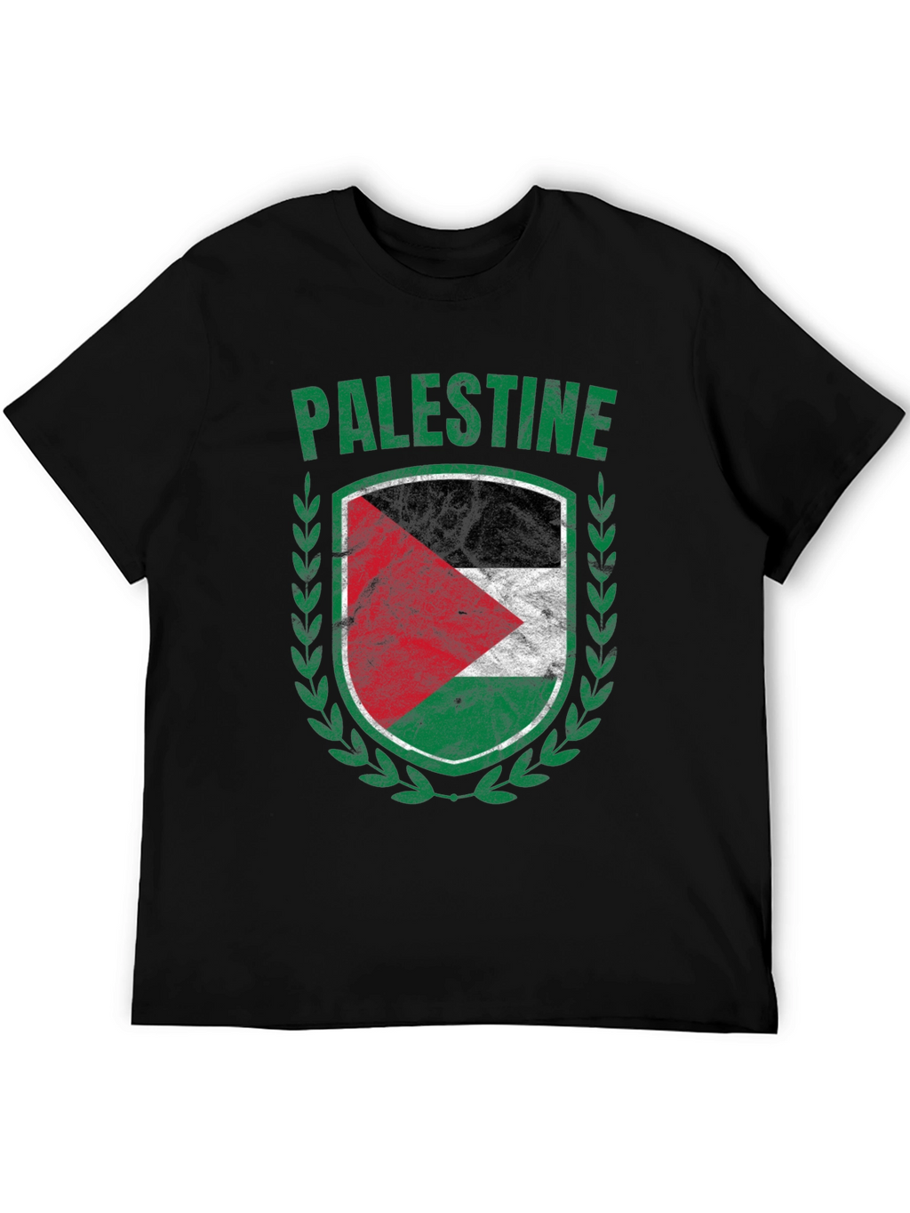 Palestine Flag T-Shirt - Patriotic Shield Design