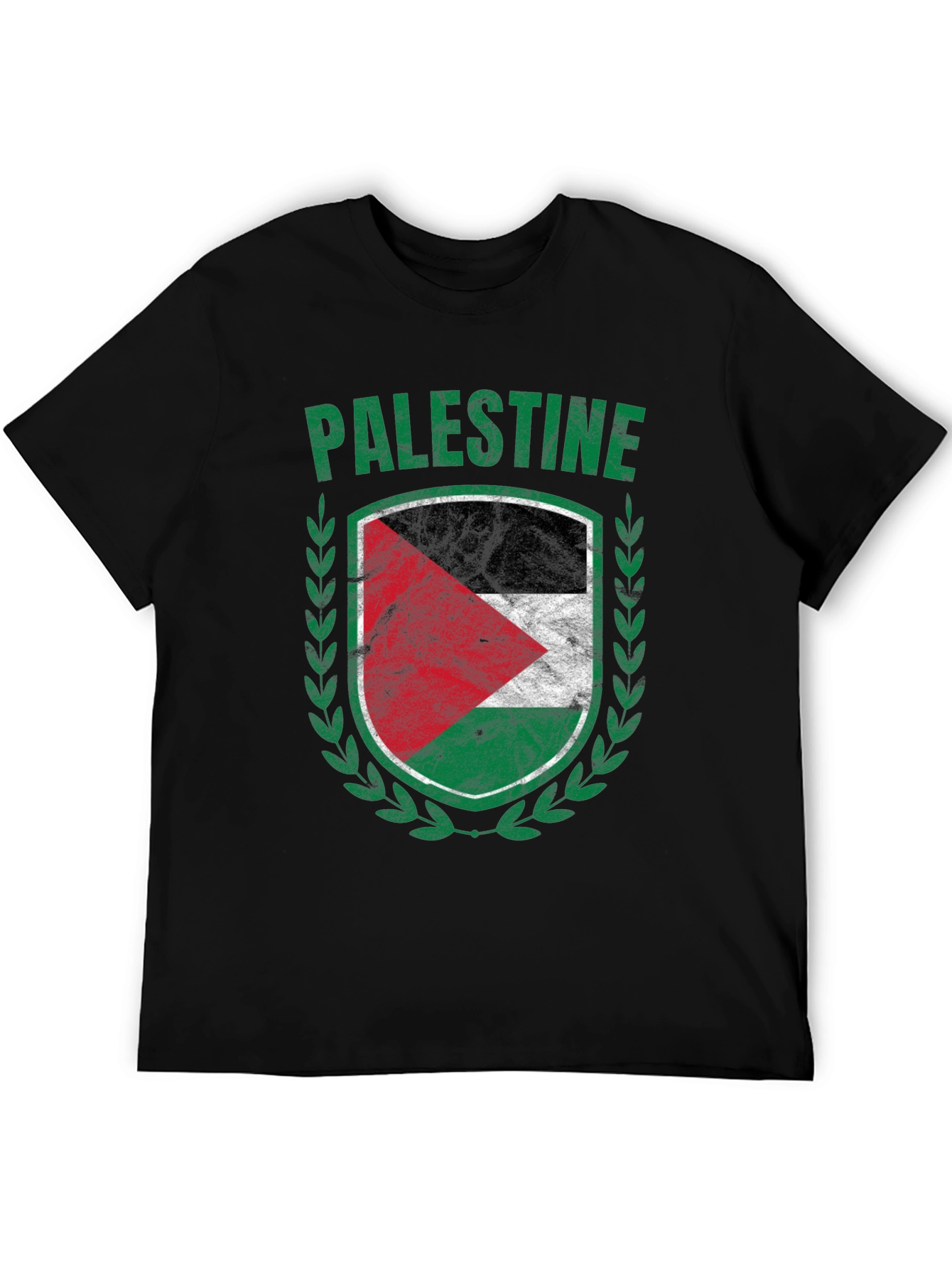 Palestine Flag T-Shirt - Patriotic Shield Design