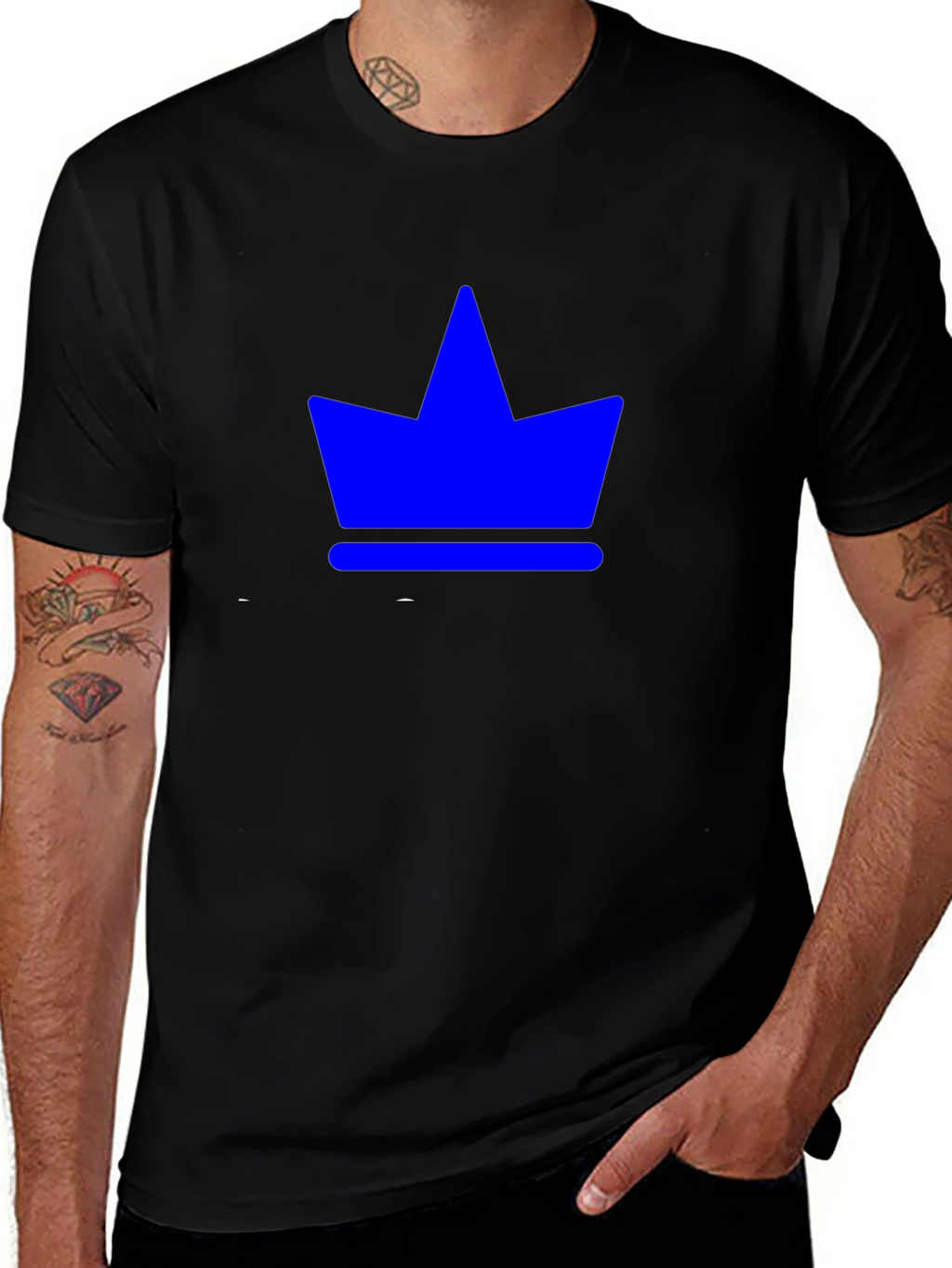 Crown Graphic Tee - Royal Blue