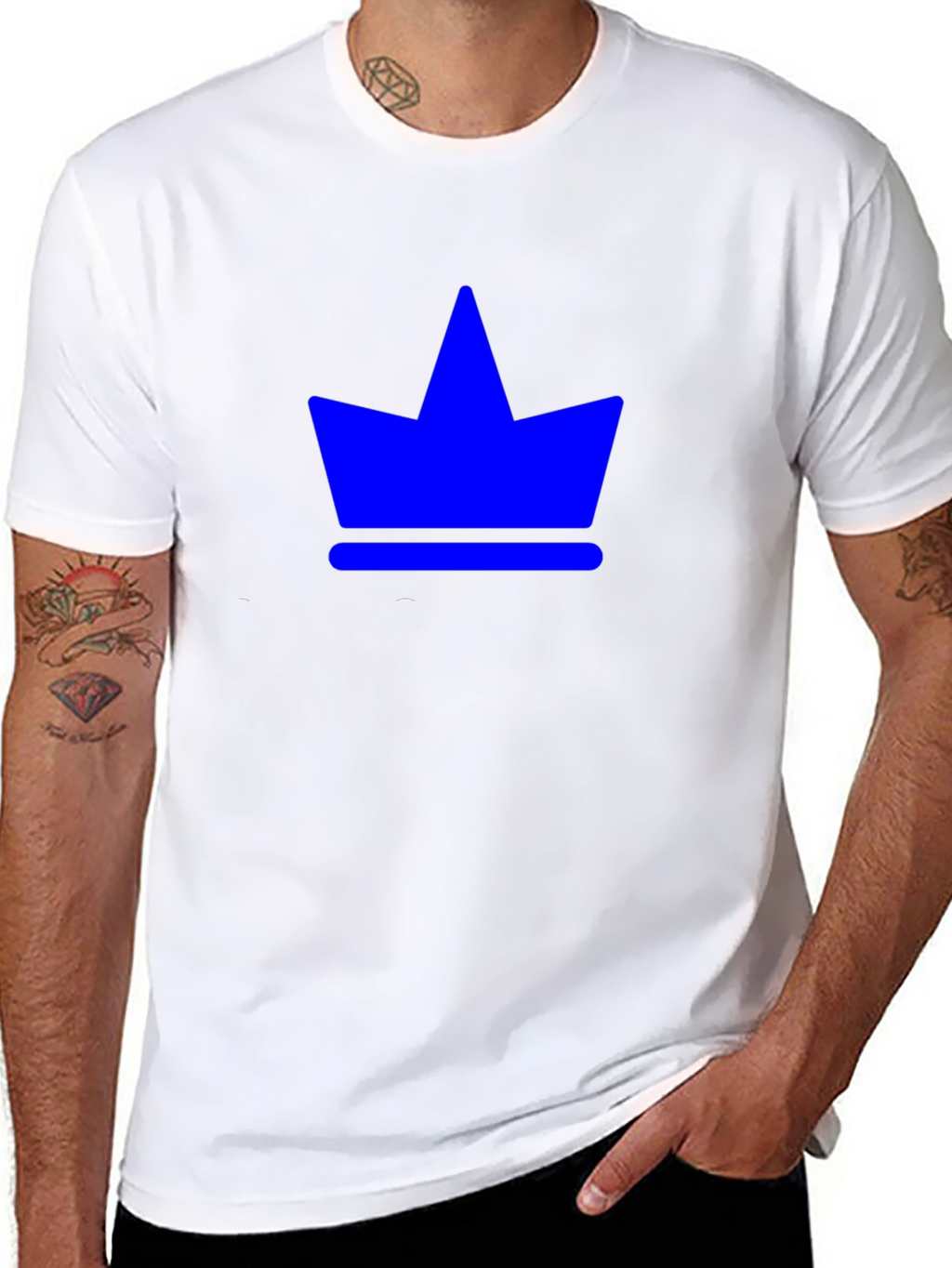 Crown Graphic Tee - Royal Blue