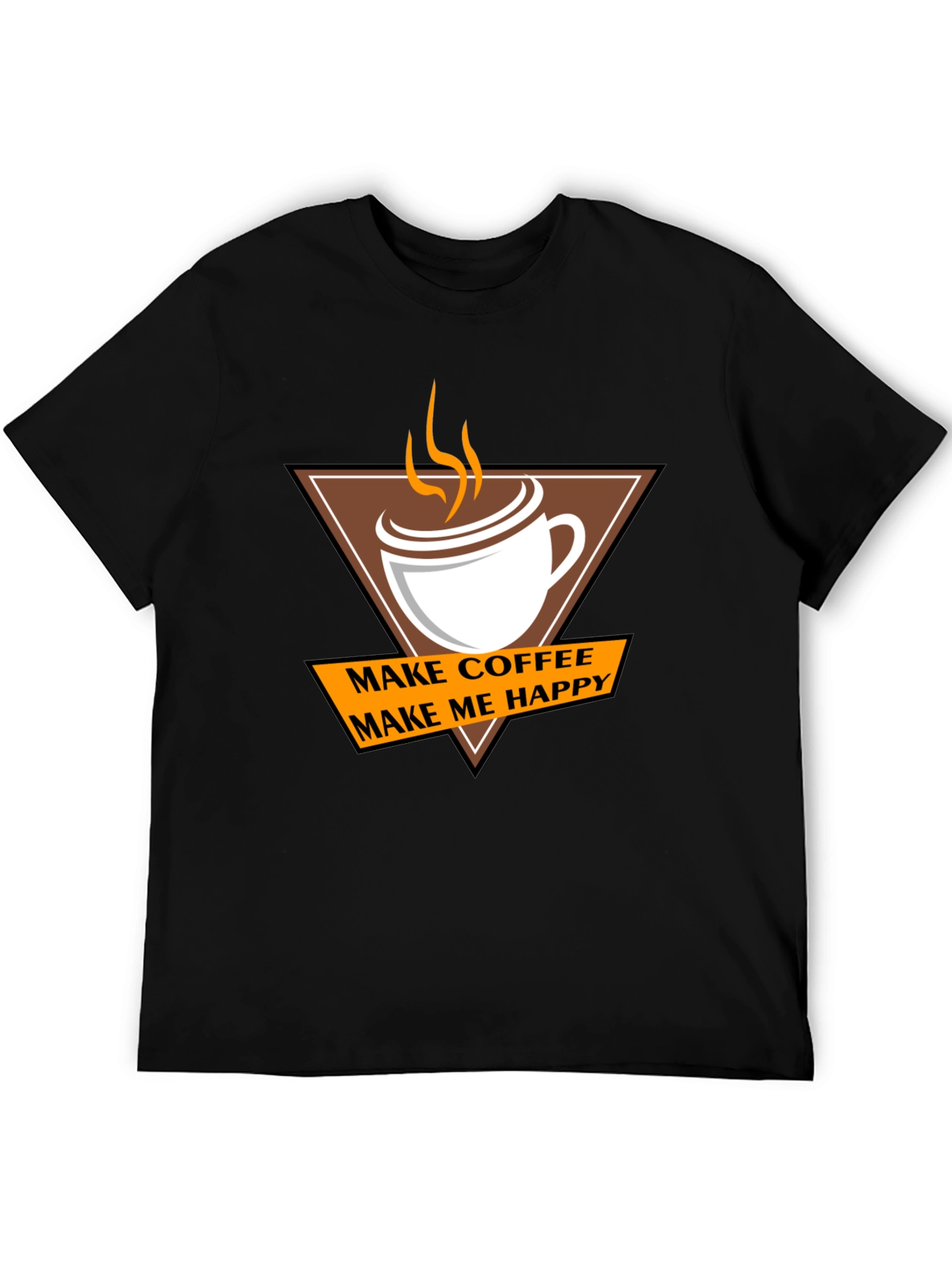 Coffee Makes Me Happy T-Shirt - Casual Style