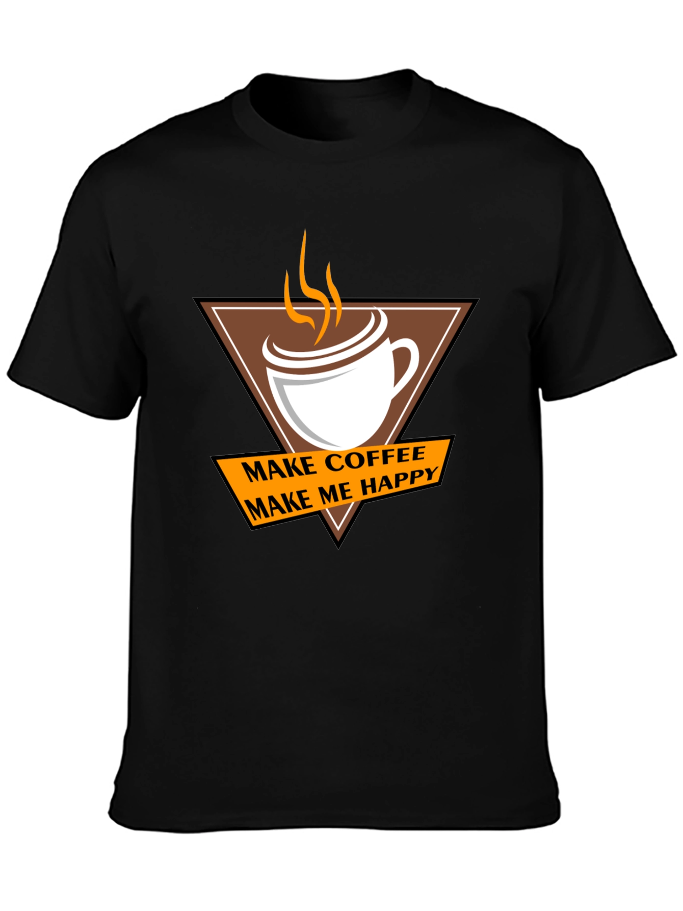 Coffee Makes Me Happy T-Shirt - Casual Style