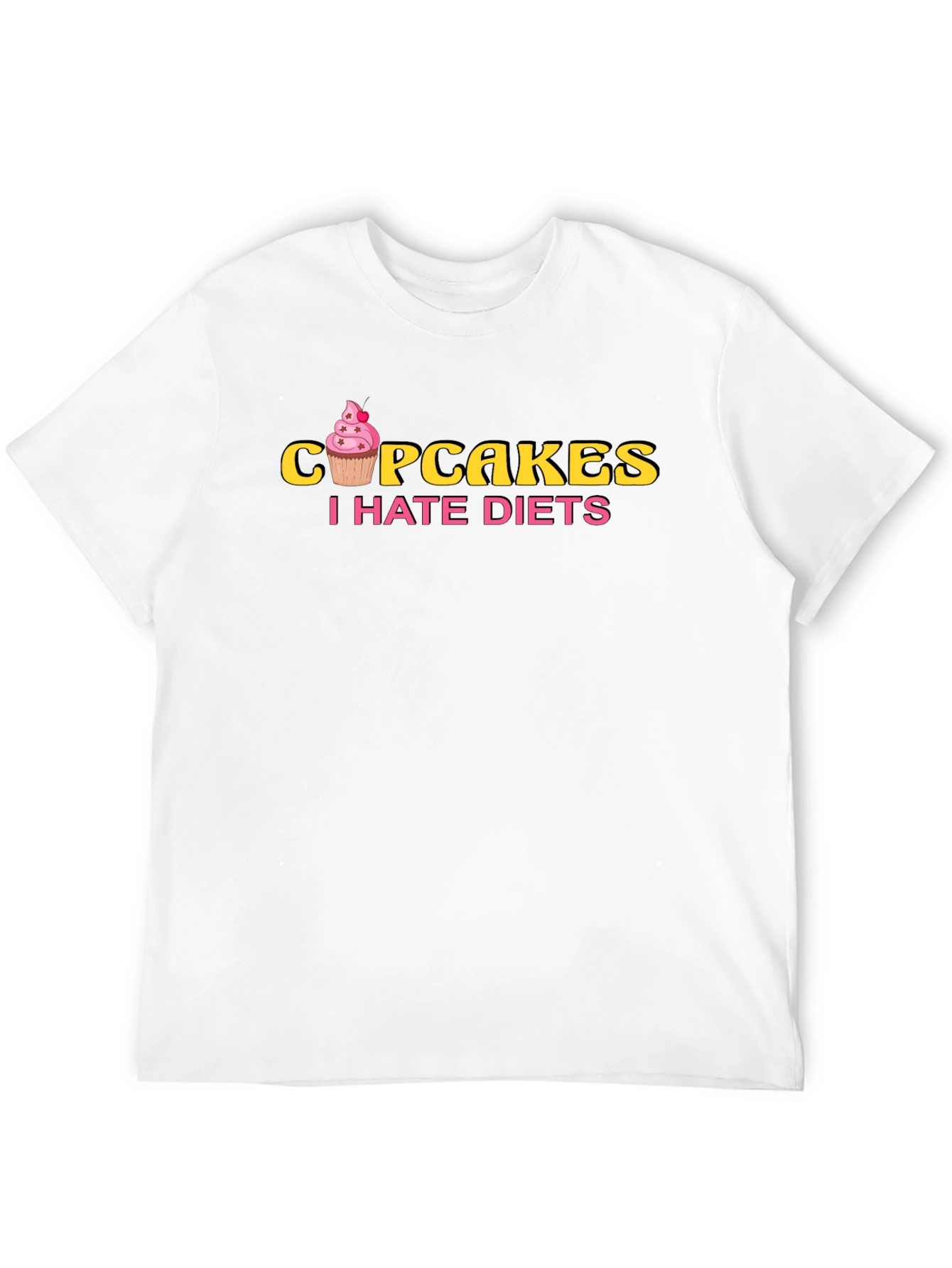 Cupcakes I Hate Diets Black T-Shirt