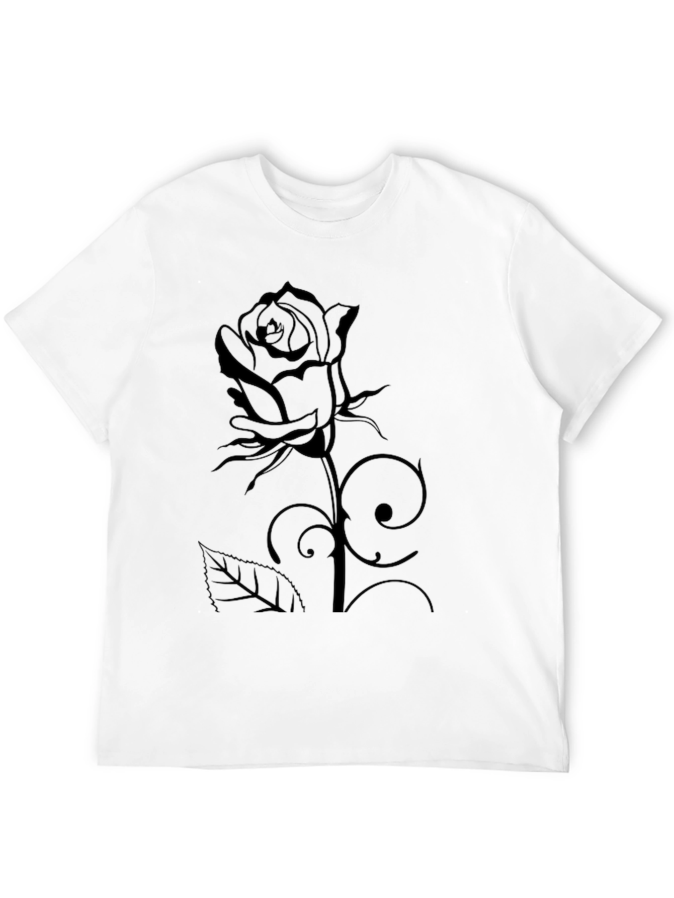 Black Rose Graphic Tee - Stylish Unisex T-Shirt