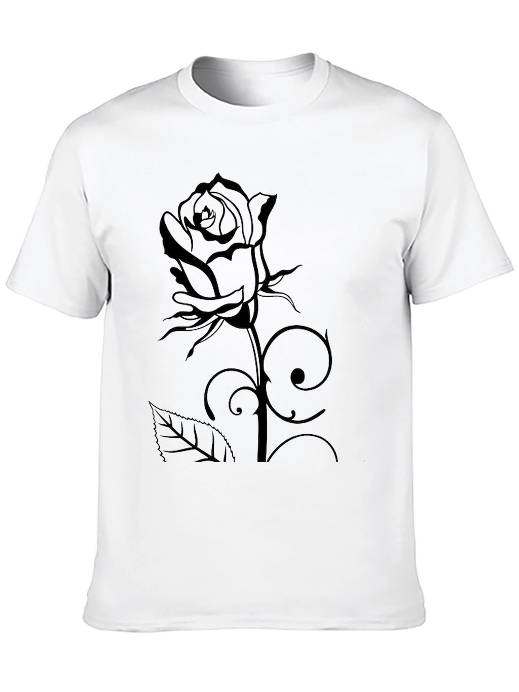 Black Rose Graphic Tee - Stylish Unisex T-Shirt