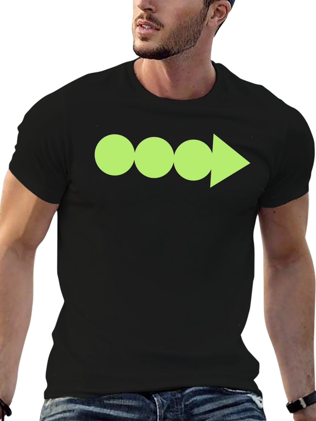 Funky Graphic Tee - Circles and Arrow Design!
