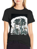Alien Graphic Tee - Sci-Fi Style Black T-Shirt