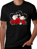 Swan Heart Rose Graphic Tee