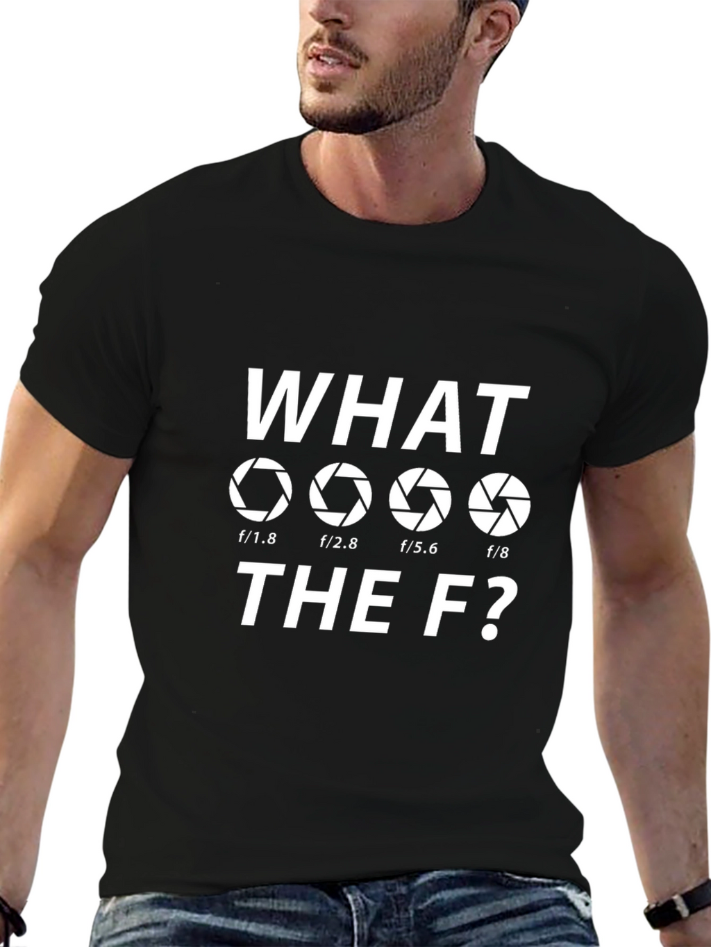 Photographer What the F? Aperture Black T-Shirt