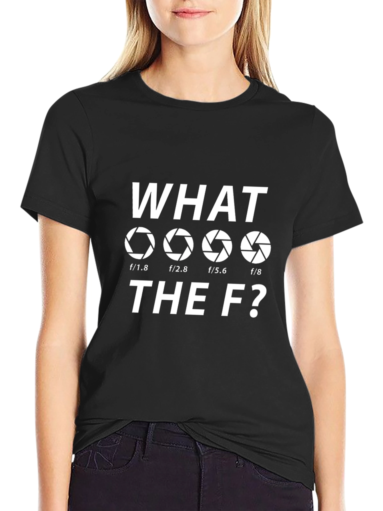Photographer What the F? Aperture Black T-Shirt