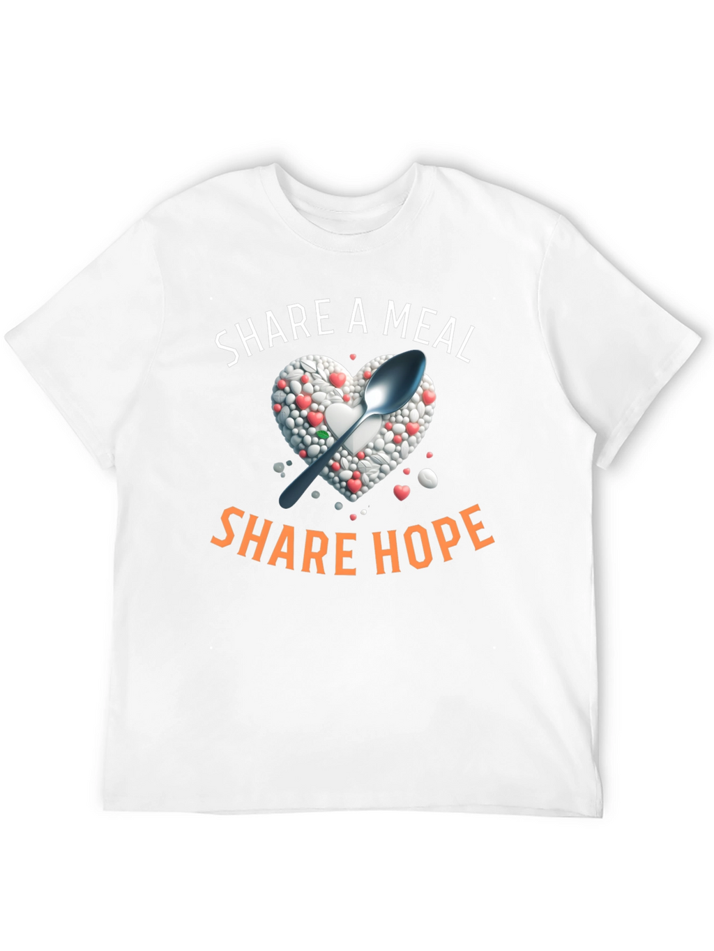 Share A Meal T-Shirt - Heart & Spoon Design