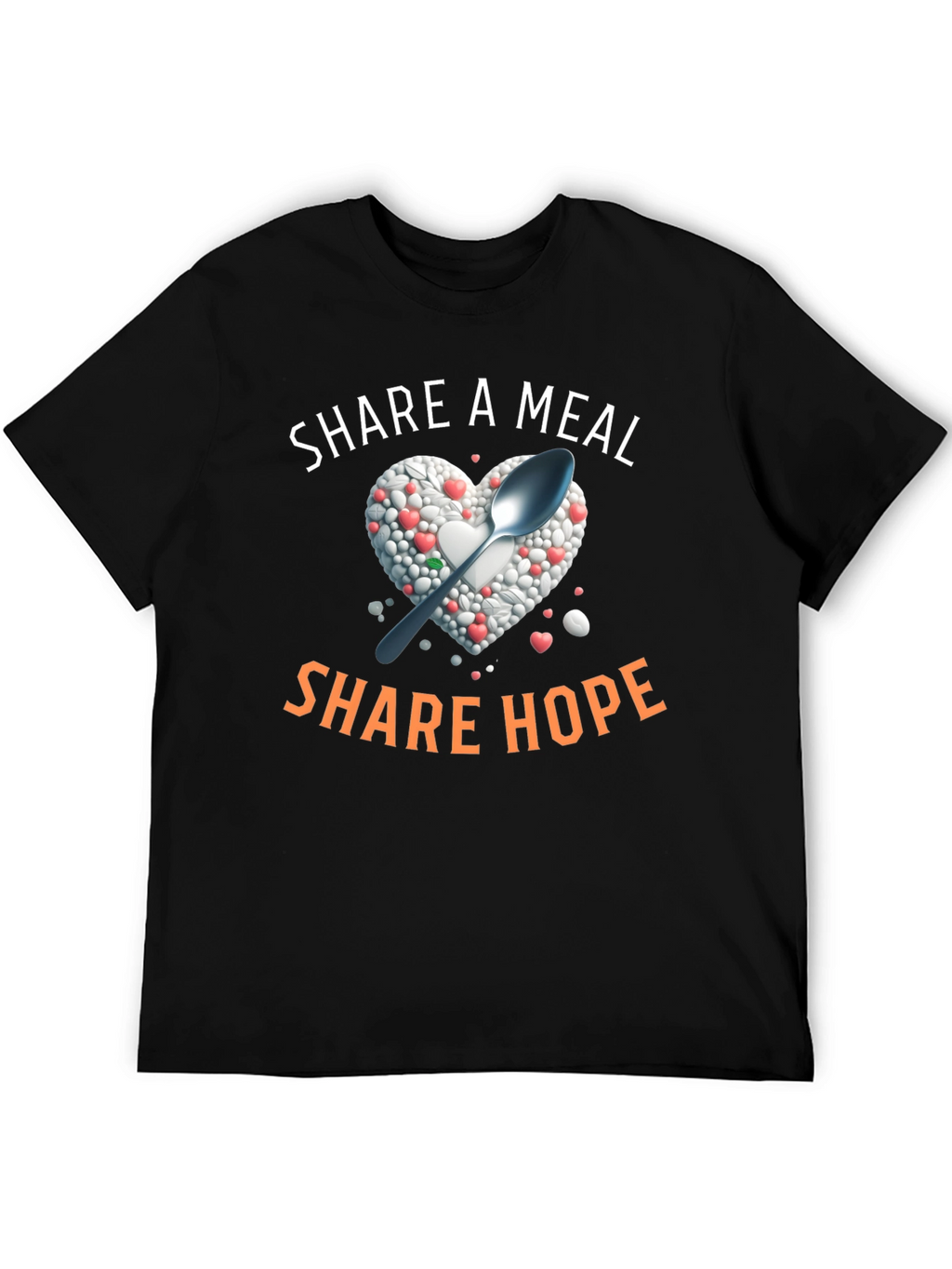 Share A Meal T-Shirt - Heart & Spoon Design