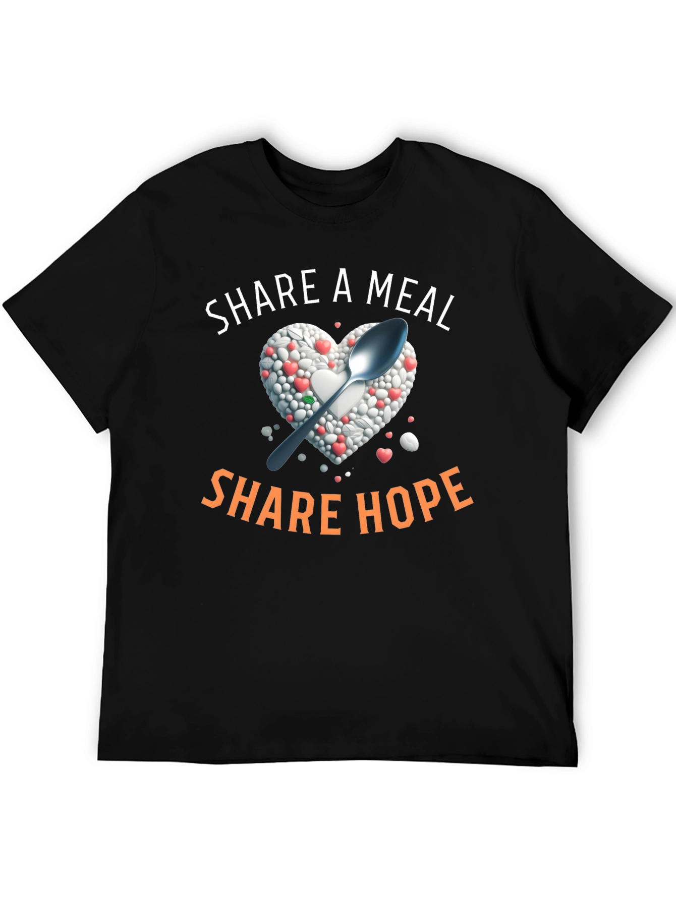 Share A Meal T-Shirt - Heart & Spoon Design