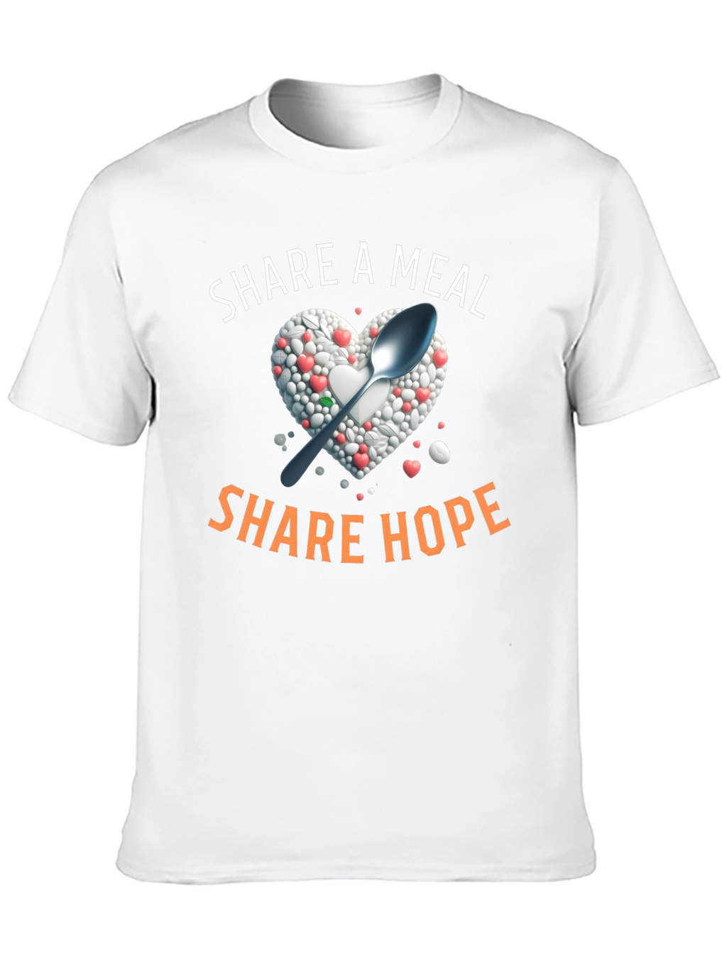 Share A Meal T-Shirt - Heart & Spoon Design
