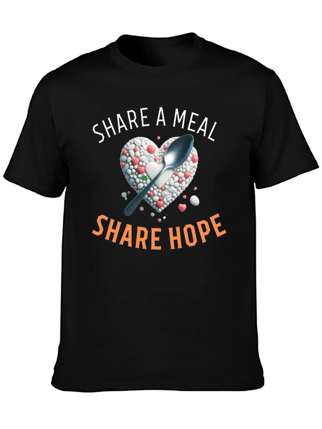 Share A Meal T-Shirt - Heart & Spoon Design