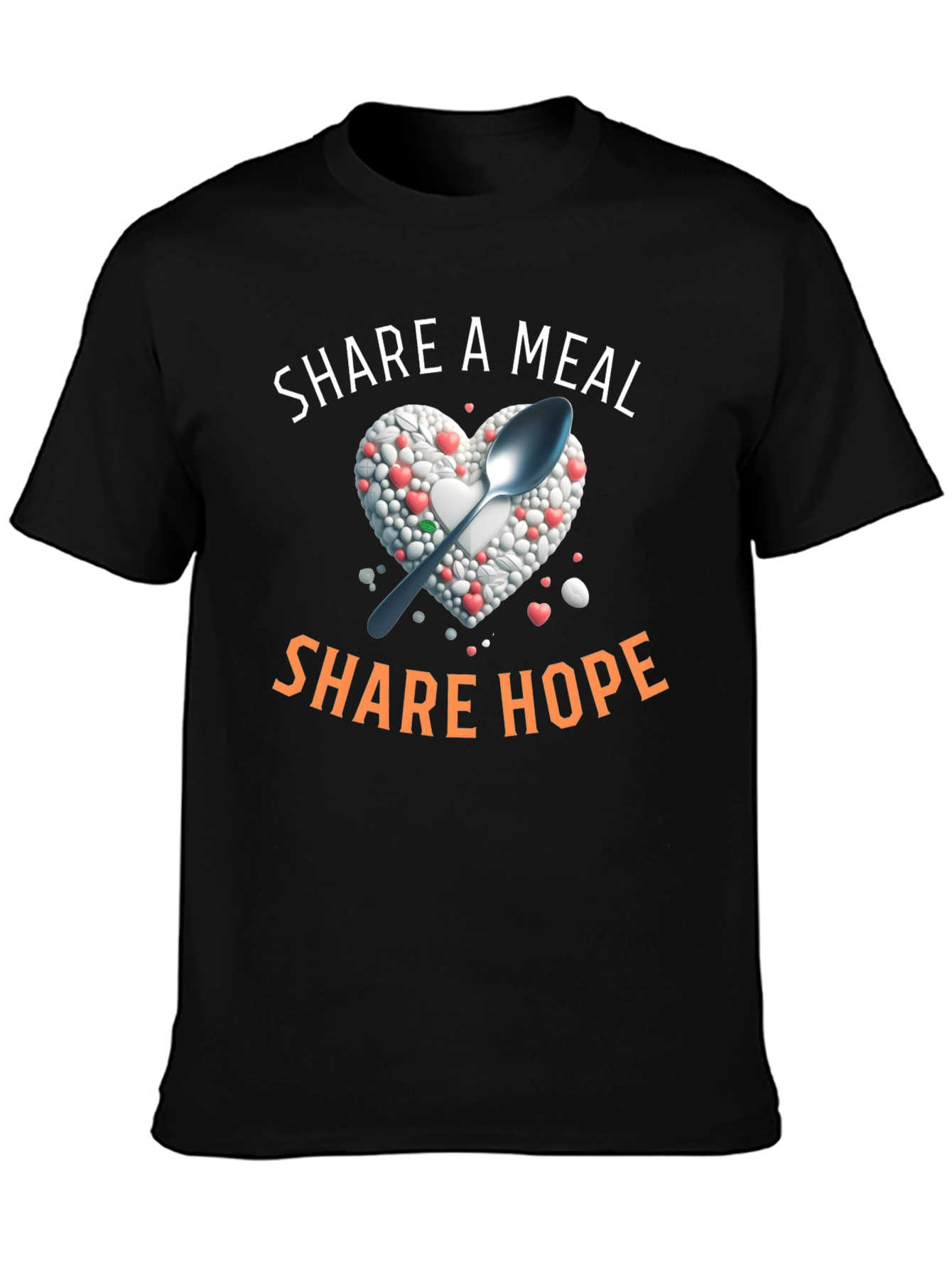 Share A Meal T-Shirt - Heart & Spoon Design