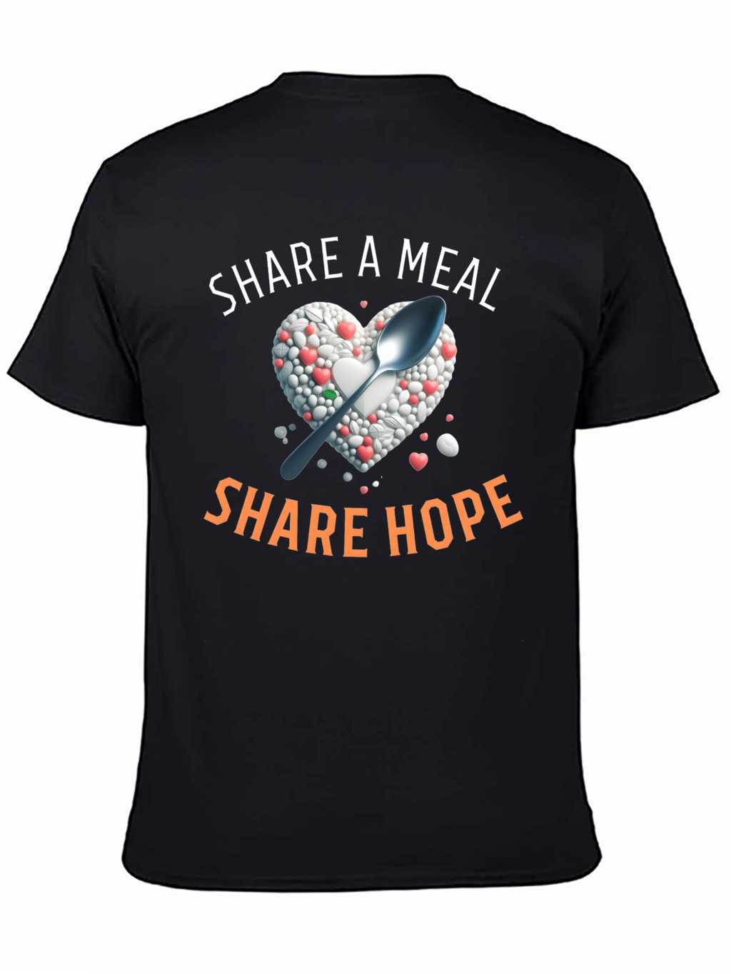Share A Meal T-Shirt - Heart & Spoon Design