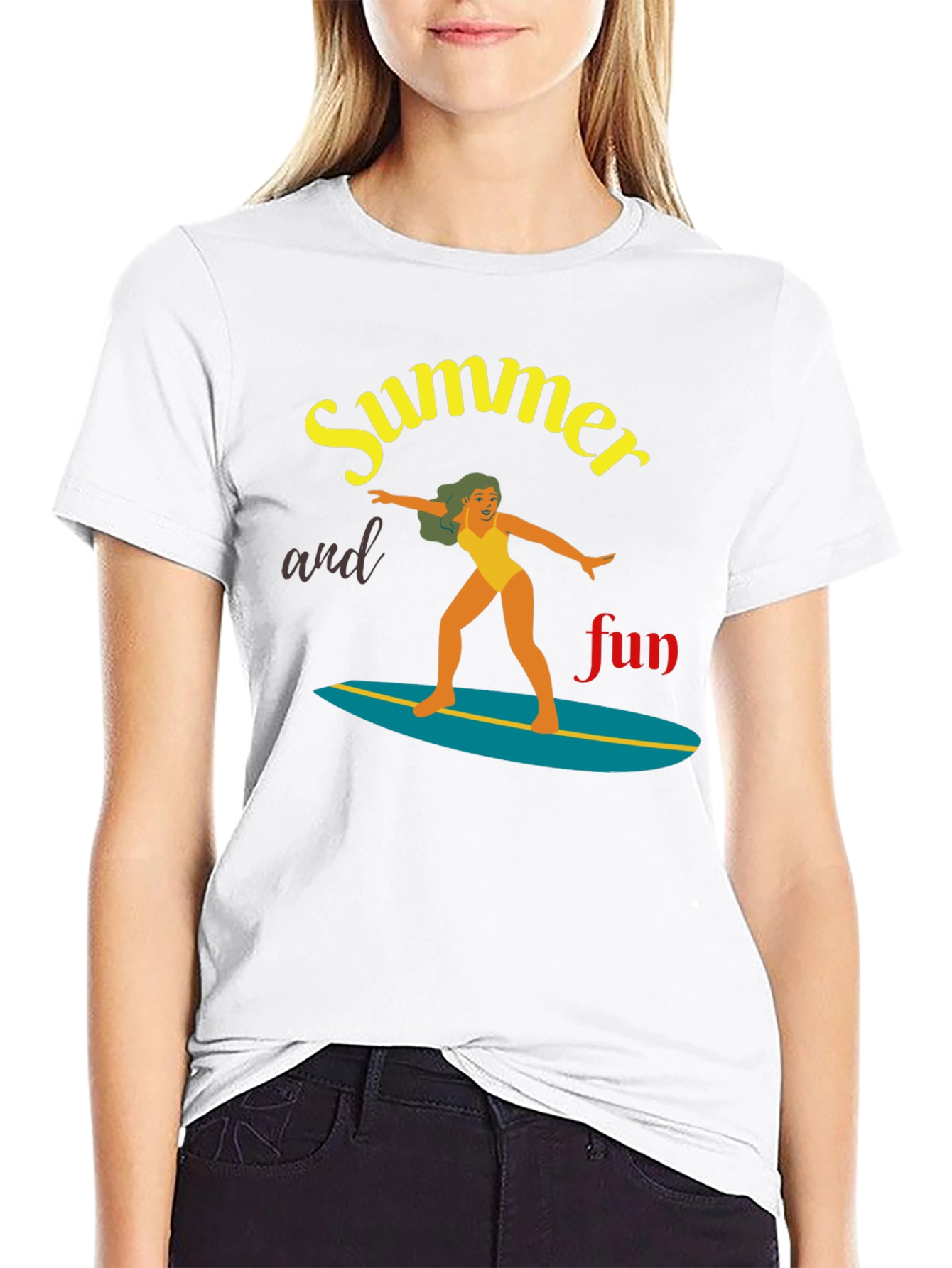 Summer Fun Surfing T-Shirt | Unisex Tee