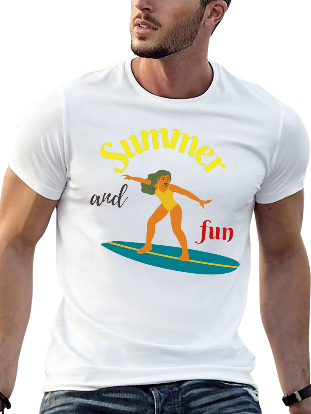 Summer Fun Surfing T-Shirt | Unisex Tee