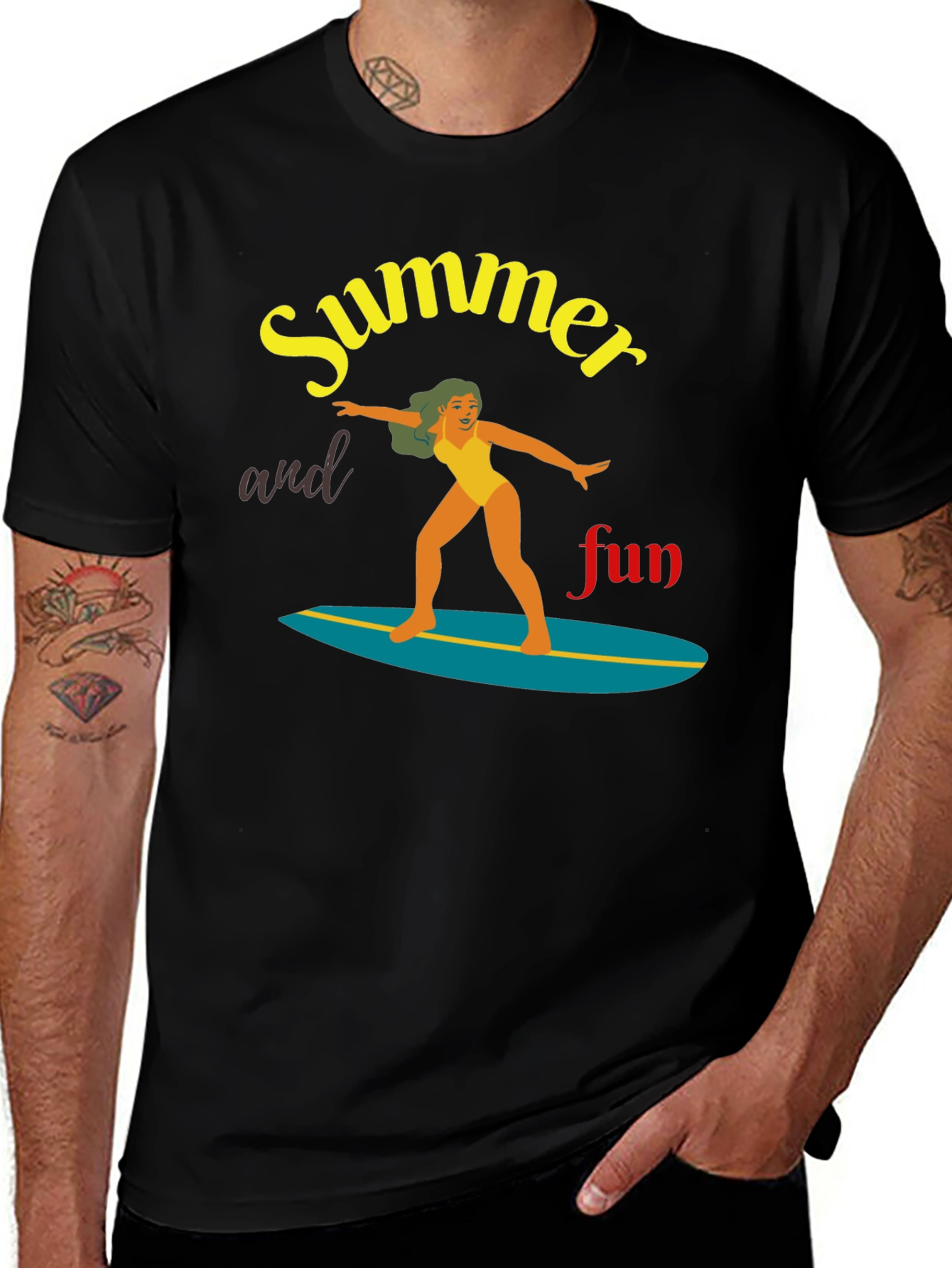 Summer Fun Surfing T-Shirt | Unisex Tee