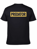 Predator Graphic Tee - Black Cotton T-Shirt