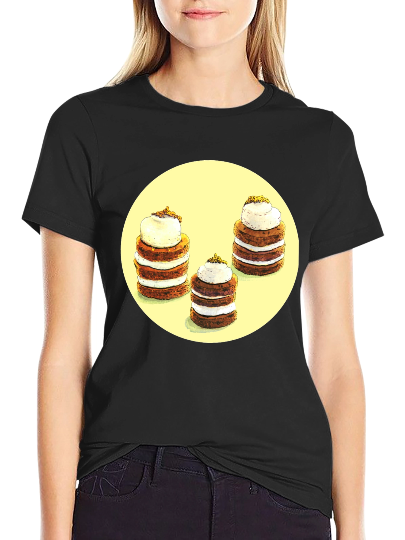 Pancake Stack Graphic Tee - Foodie Fashion