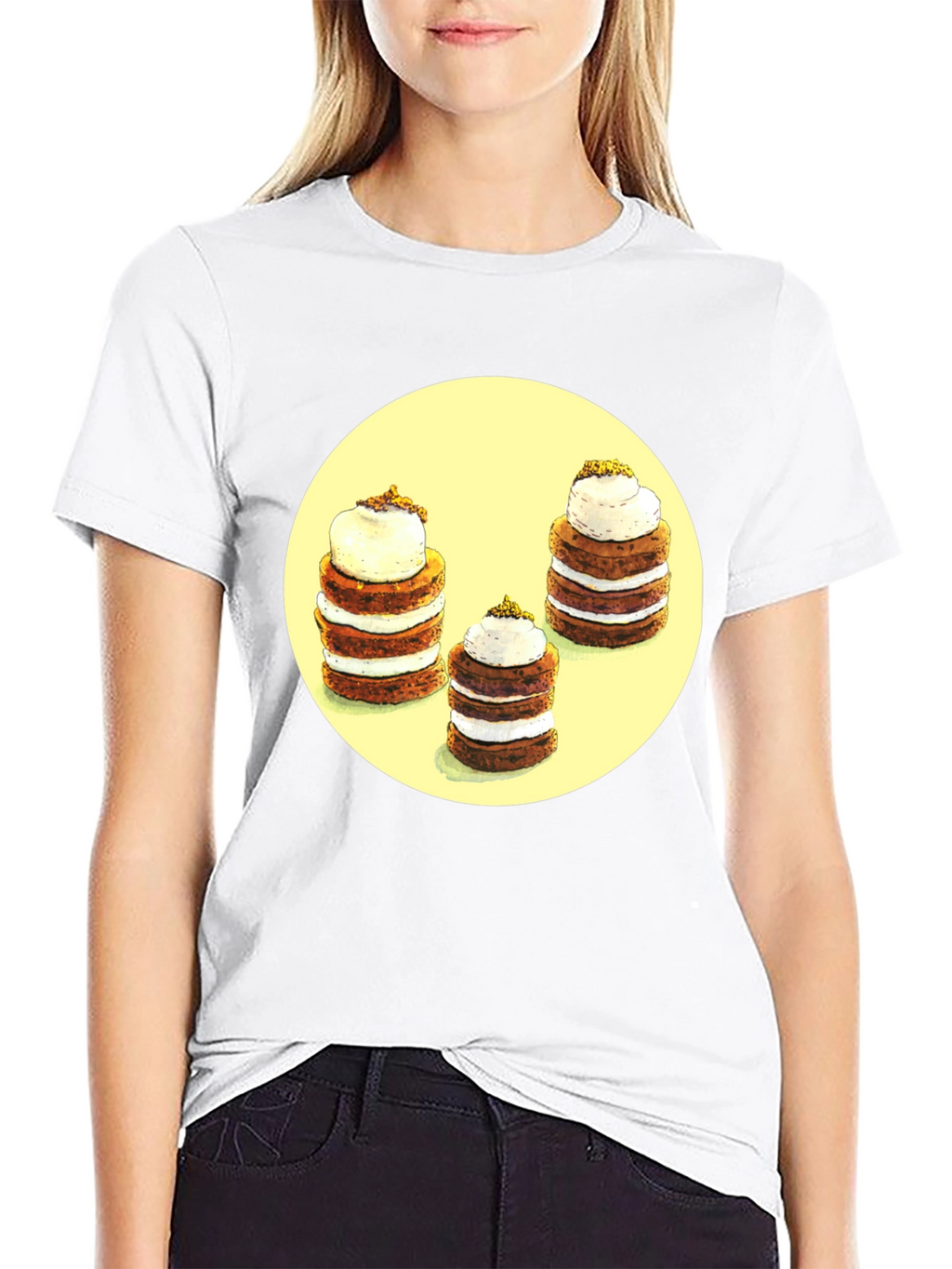 Pancake Stack Graphic Tee - Foodie Fashion
