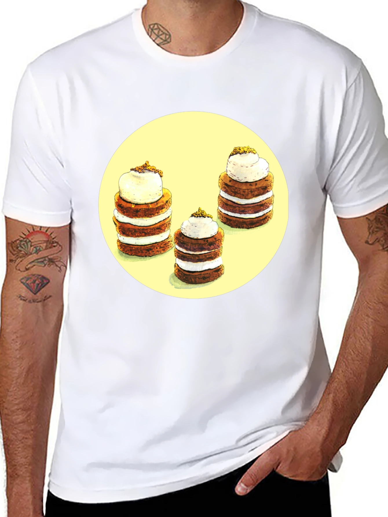 Pancake Stack Graphic Tee - Foodie Fashion