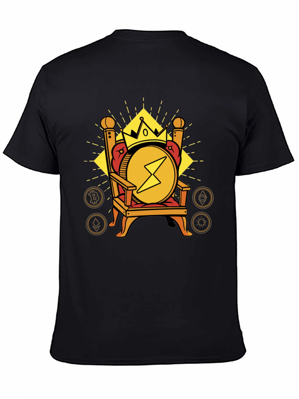 Crypto King T-Shirt - Bitcoin Ethereum Design