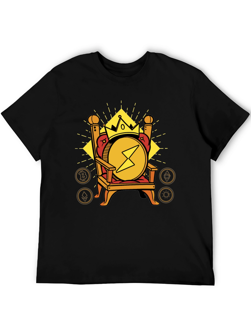 Crypto King T-Shirt - Bitcoin Ethereum Design