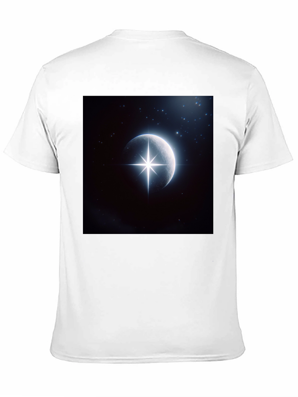 Celestial Moon Star Graphic Black T-Shirt