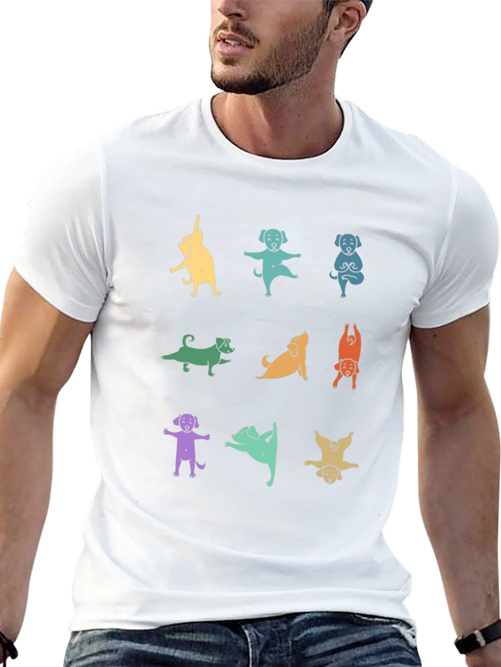 Yoga Dogs Graphic T-Shirt - Funny Animal Lover Tee
