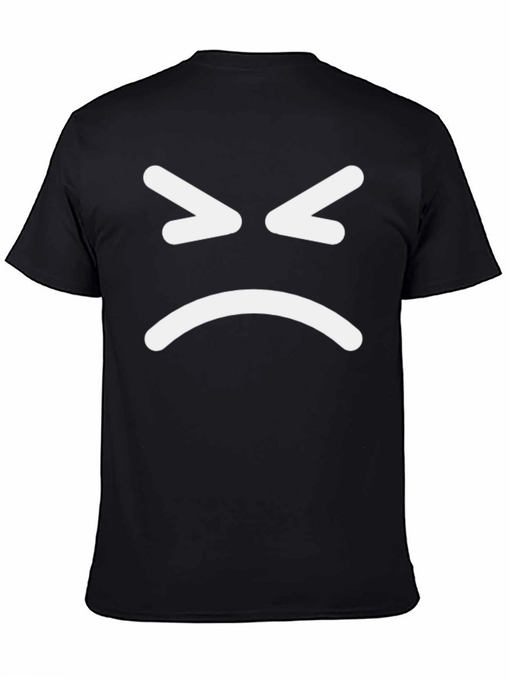 Angry Emoji Black T-Shirt - Express Yourself!