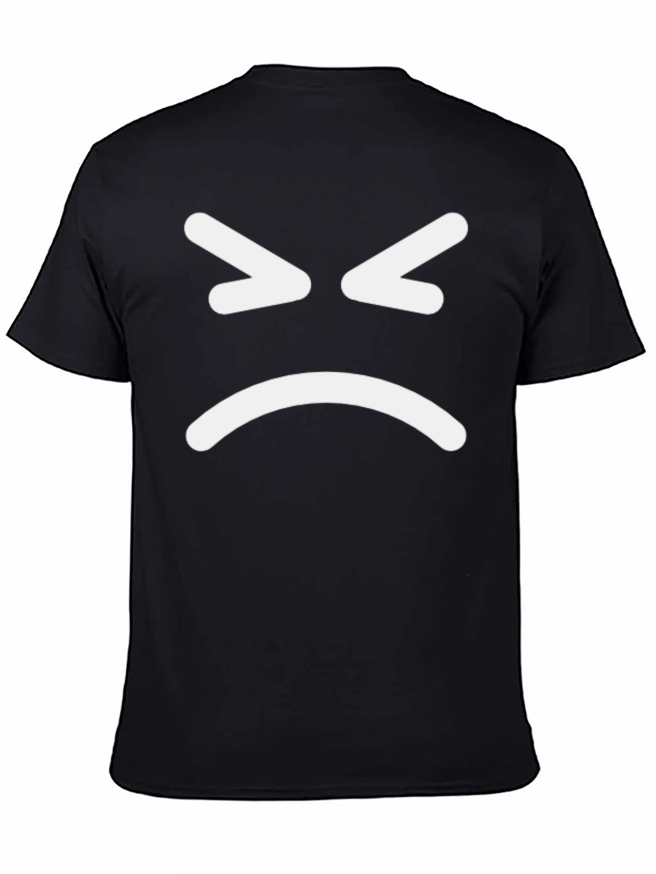 Angry Emoji Black T-Shirt - Express Yourself!
