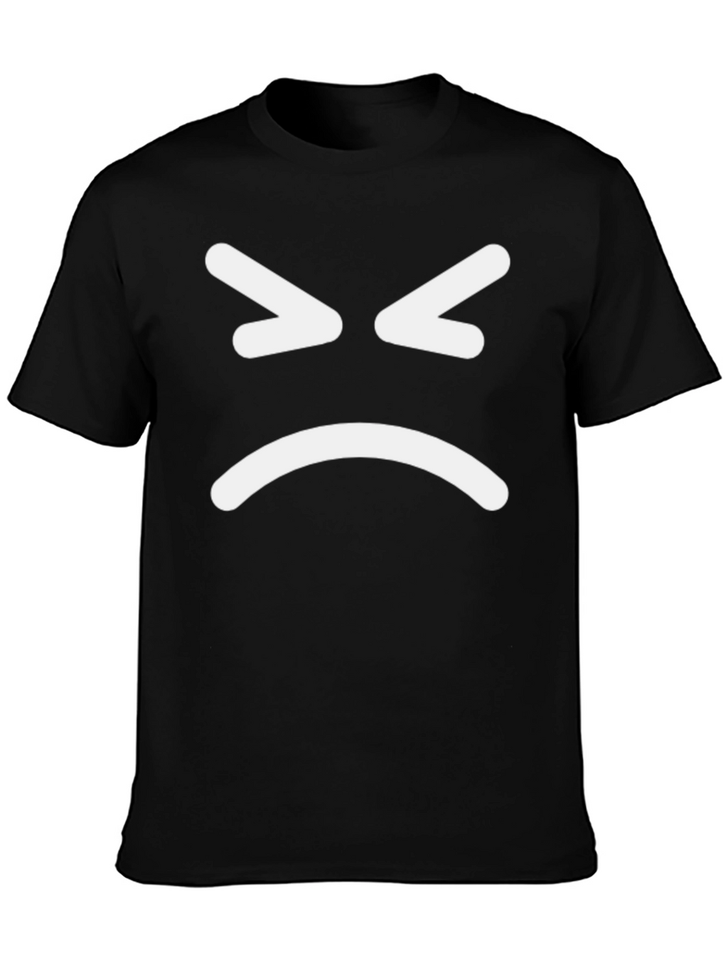 Angry Emoji Black T-Shirt - Express Yourself!